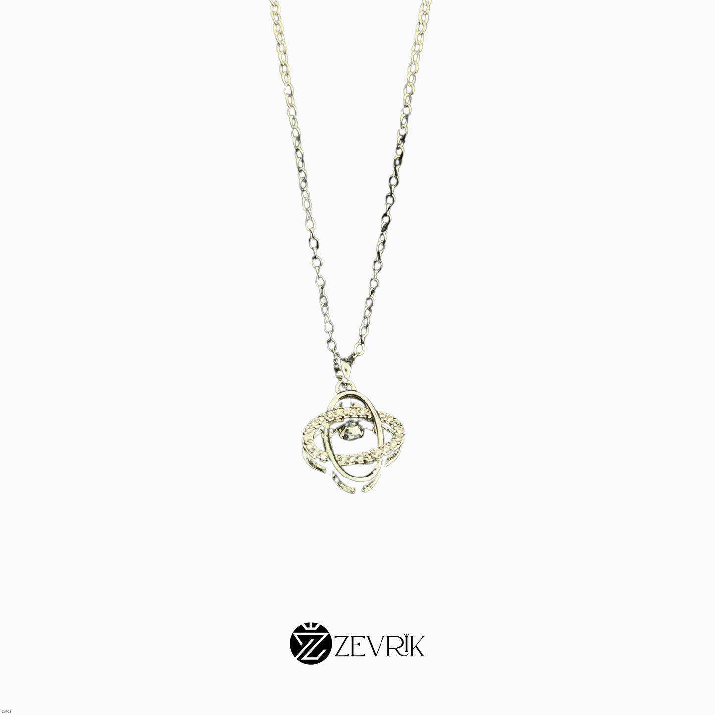 Elegant Silver Plated Knot Pendant Chain Necklace for Women - Zevrik