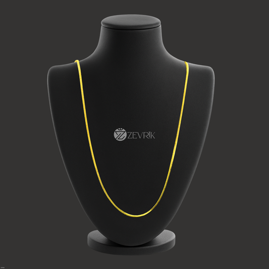 Unisex Sleek Gold Plated Rope Chain for Men & Women (24 Inch) - Zevrik