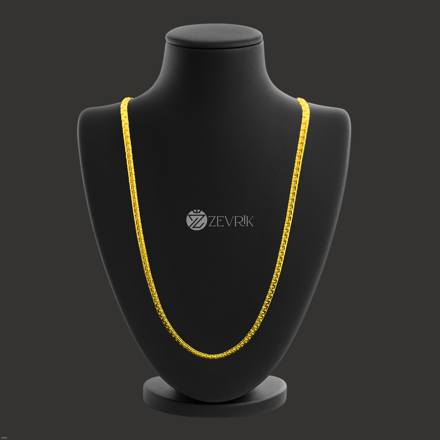 Bold Box Link Gold Plated Imitation Chain for Men & Women (24 Inch) - Zevrik