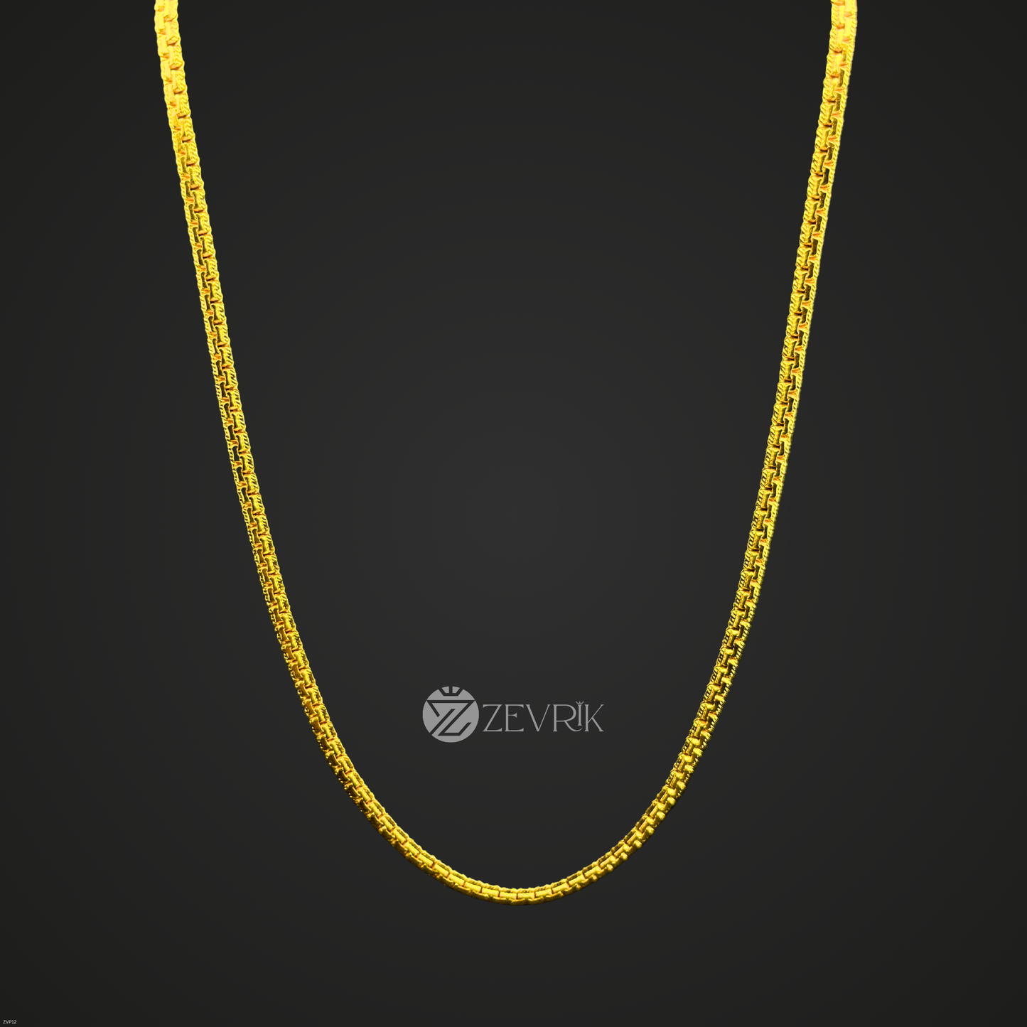 Bold Box Link Gold Plated Imitation Chain for Men & Women (24 Inch) - Zevrik