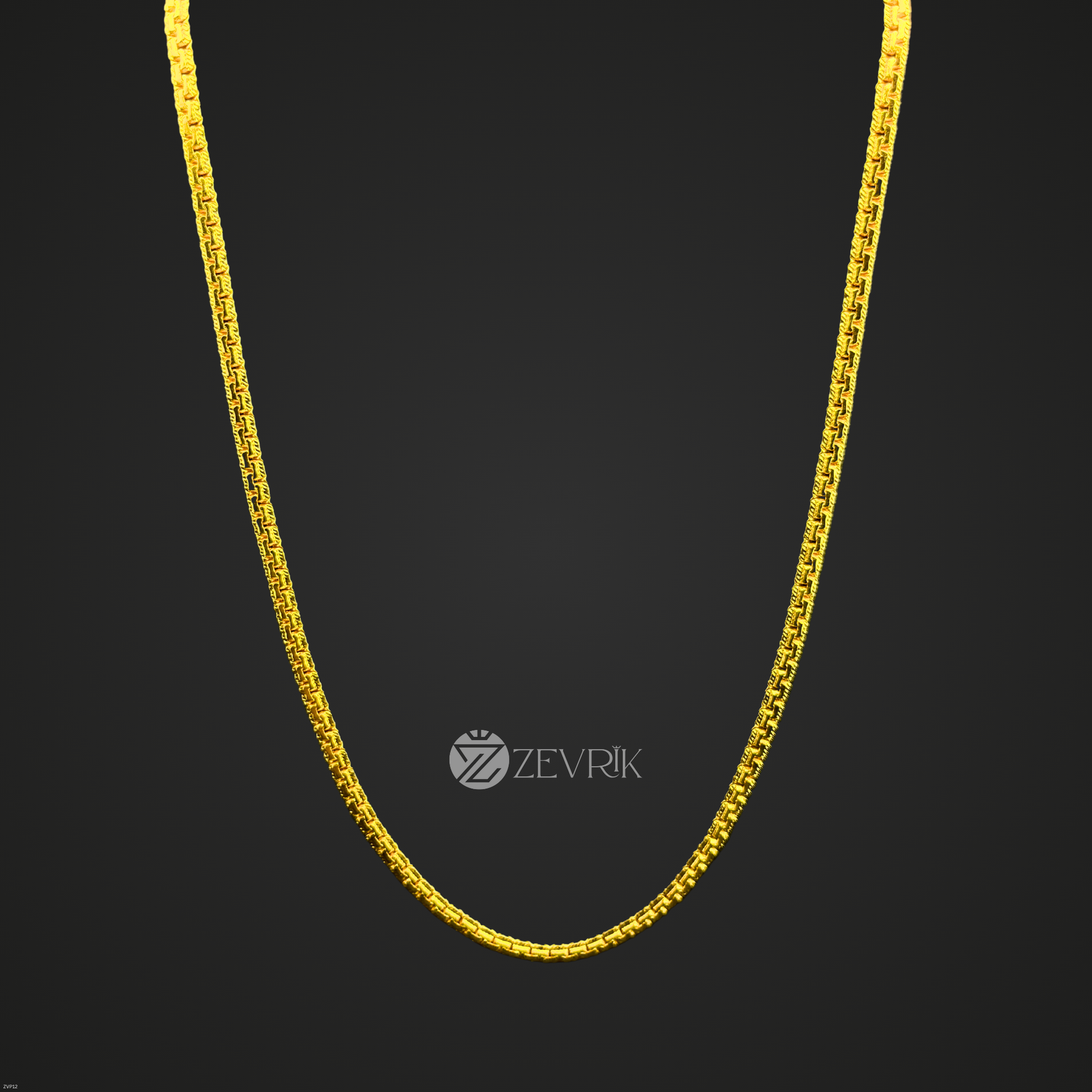 Bold Box Link Gold Plated Imitation Chain for Men & Women (24 Inch) - Zevrik