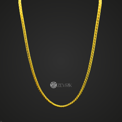Bold Box Link Gold Plated Imitation Chain for Men & Women (24 Inch) - Zevrik