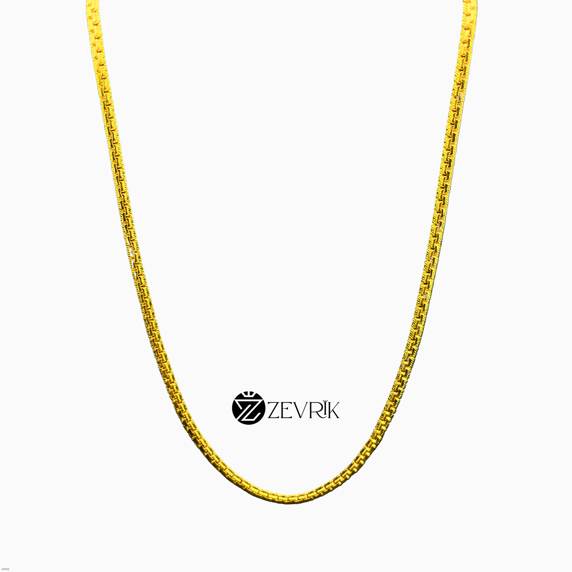 Bold Box Link Gold Plated Imitation Chain for Men & Women (24 Inch) - Zevrik