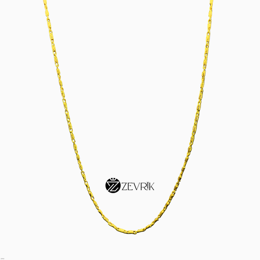 Classic Link Gold Plated Imitation Chain for Women (24 Inch) - Zevrik