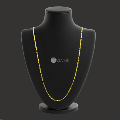 Classic Link Gold Plated Imitation Chain for Women (24 Inch) - Zevrik