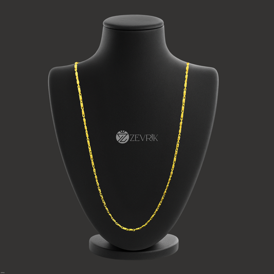 Classic Link Gold Plated Imitation Chain for Women (24 Inch) - Zevrik