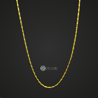 Classic Link Gold Plated Imitation Chain for Women (24 Inch) - Zevrik