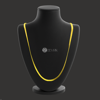 Classic Sleek Gold Plated Imitation Chain for Men & Women (30 Inch) - Zevrik