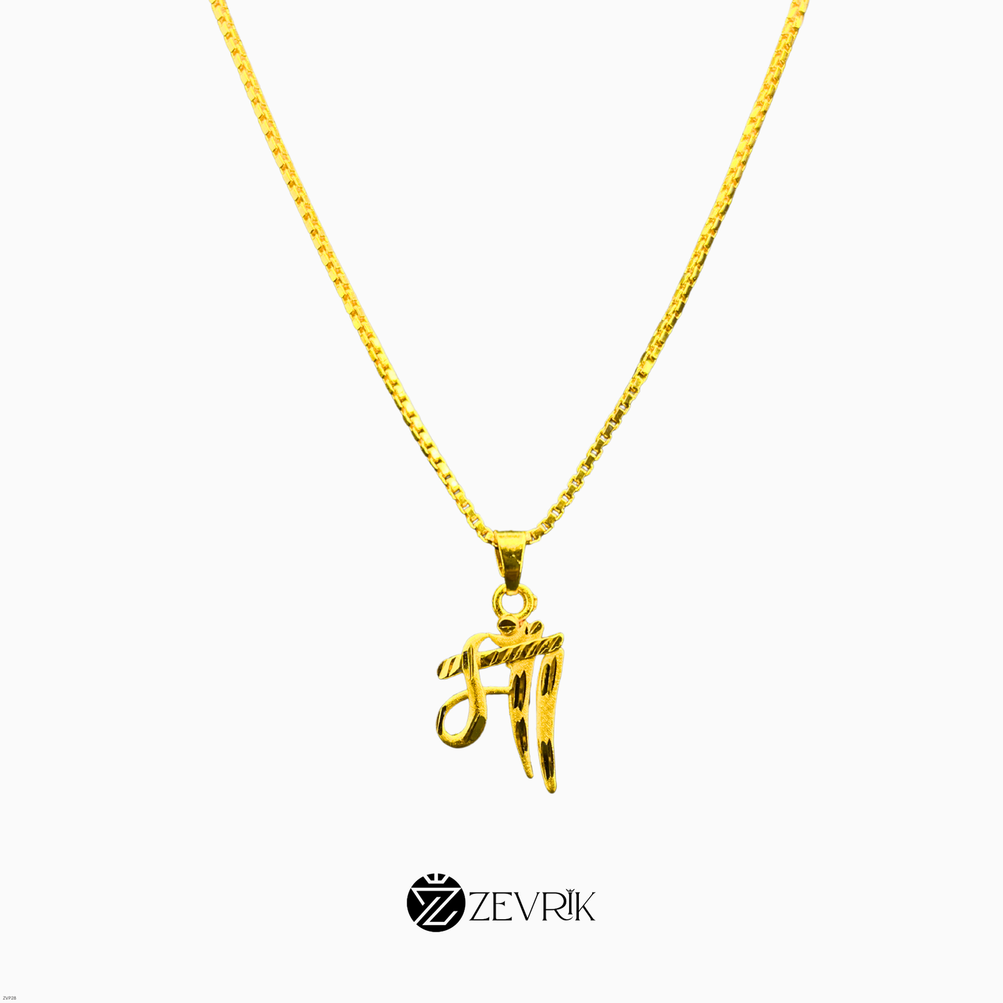 Divine Maa Gold Plated Pendant Chain for Men & Women (24 Inch) - Zevrik