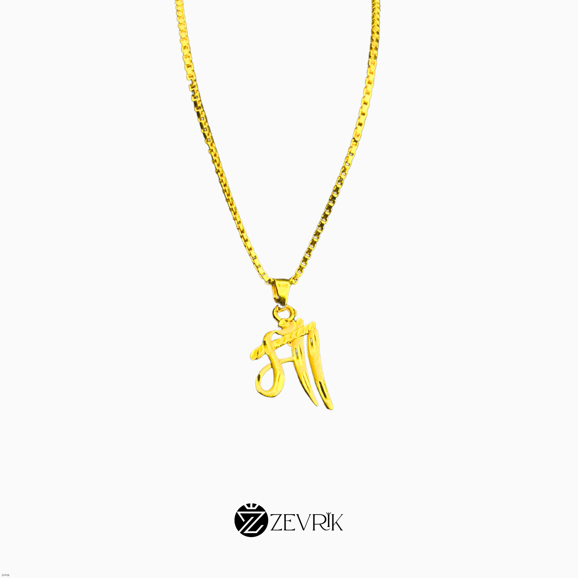 Divine Maa Gold Plated Pendant Chain for Men & Women (24 Inch) - Zevrik