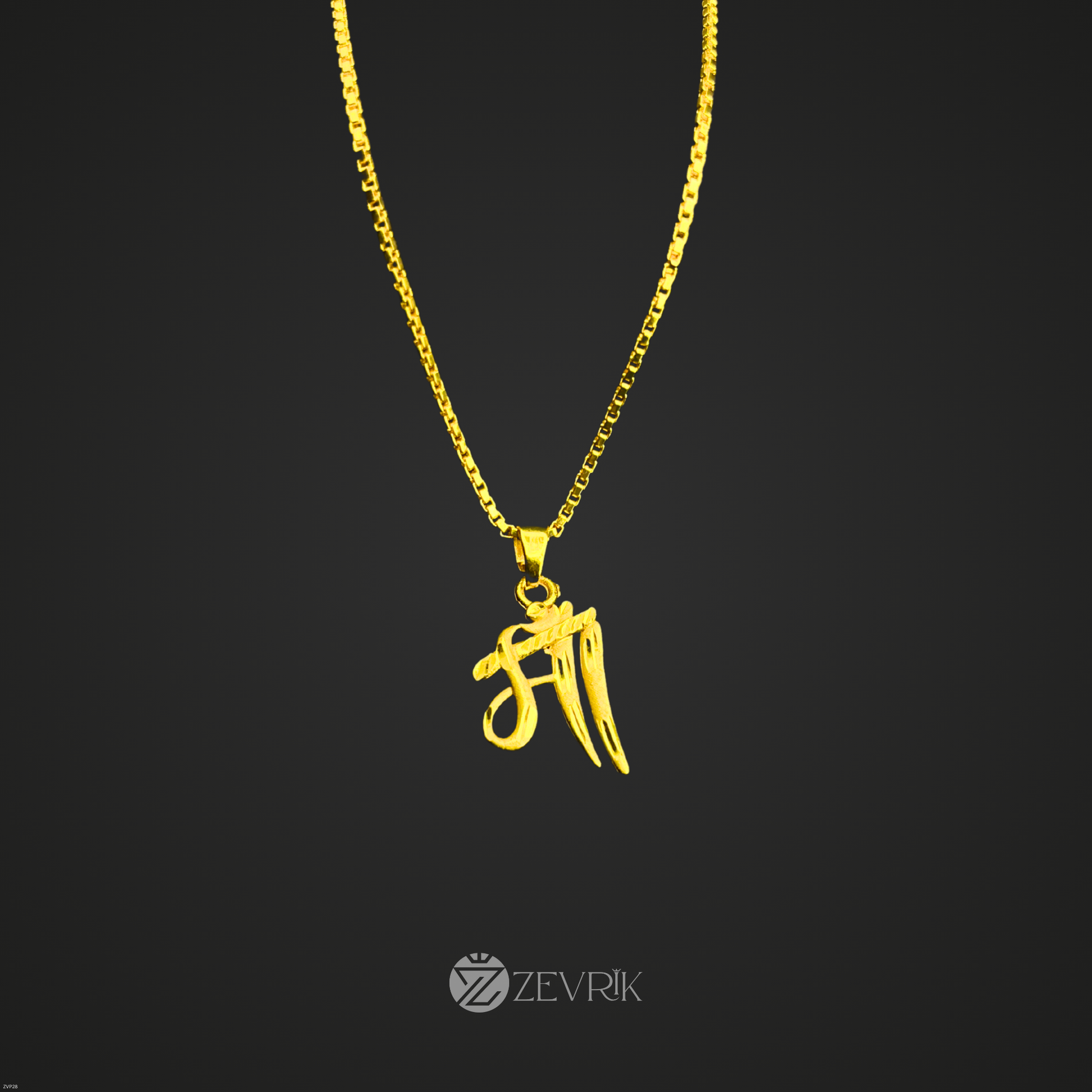 Divine Maa Gold Plated Pendant Chain for Men & Women (24 Inch) - Zevrik