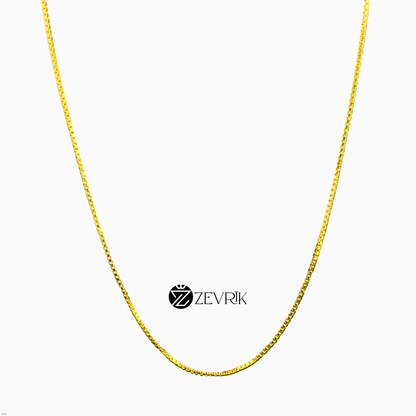 Elegant Daily Wear Sleek Gold Plated Imitation Chain for Men & Women (30 Inch) - Zevrik