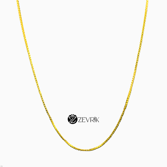 Elegant Daily Wear Sleek Gold Plated Imitation Chain for Men & Women (30 Inch) - Zevrik