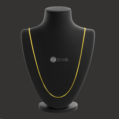 Elegant Daily Wear Sleek Gold Plated Imitation Chain for Men & Women (30 Inch) - Zevrik