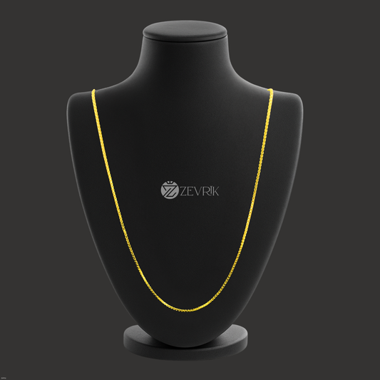 Elegant Daily Wear Sleek Gold Plated Imitation Chain for Men & Women (30 Inch) - Zevrik