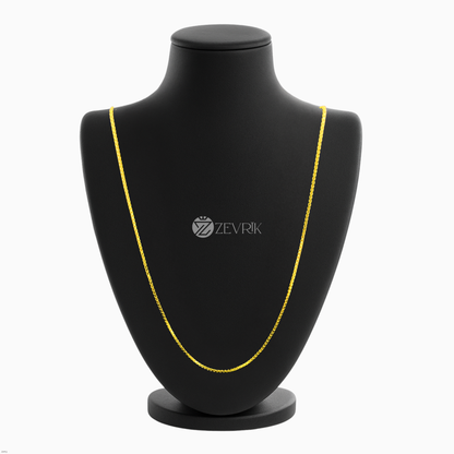 Elegant Daily Wear Sleek Gold Plated Imitation Chain for Men & Women (30 Inch) - Zevrik