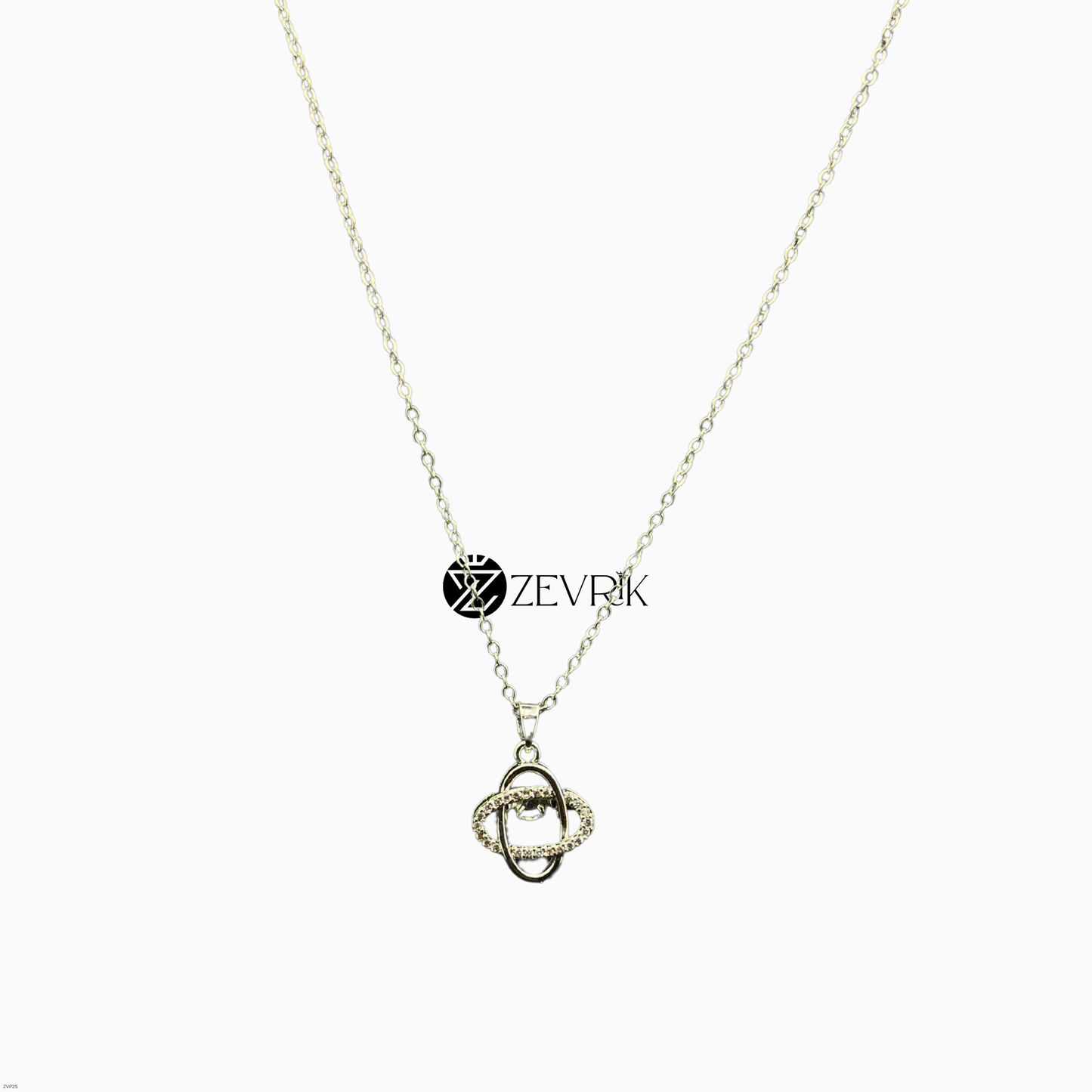 Elegant Silver Plated Knot Pendant Chain Necklace for Women - Zevrik