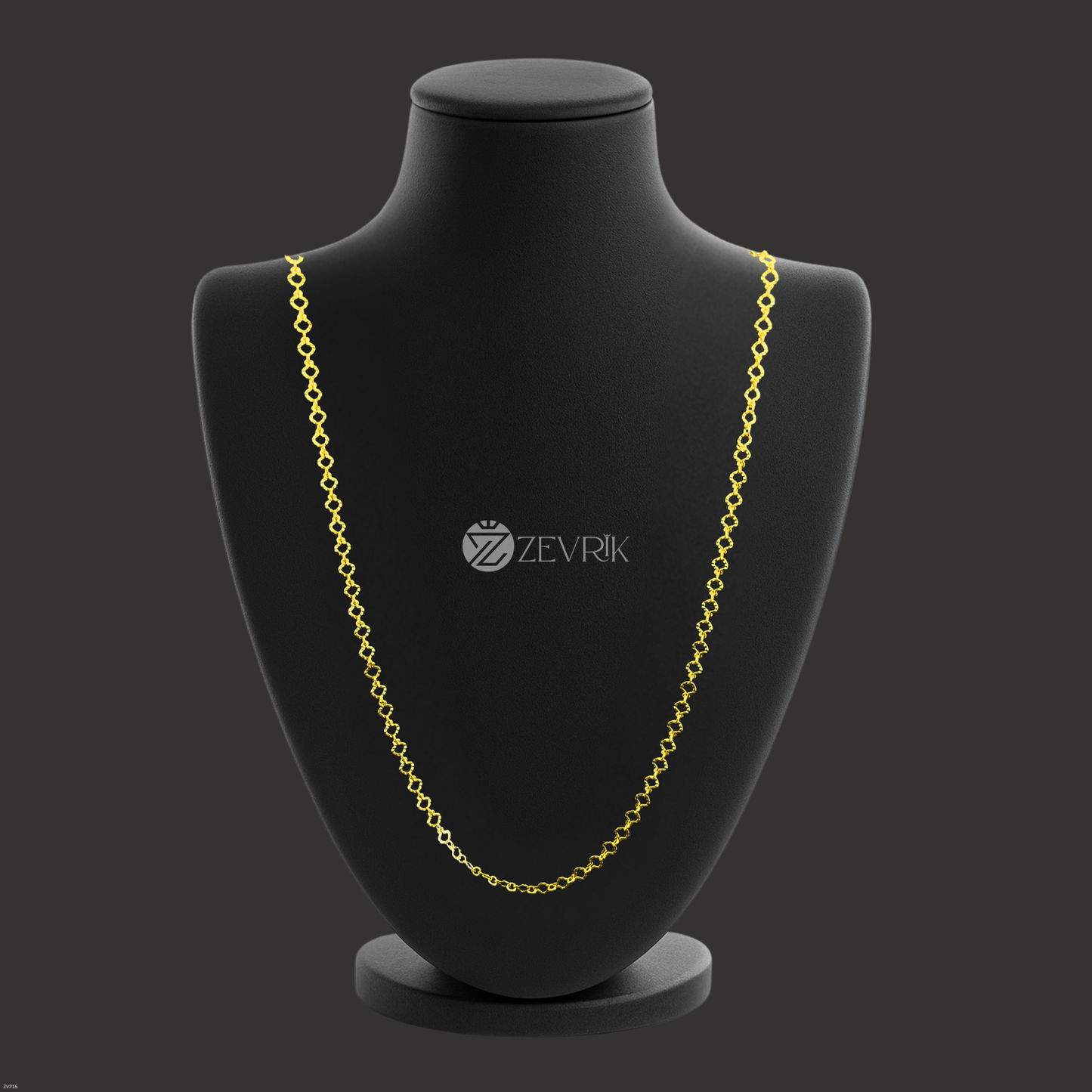 Elegant Twist Link Gold Plated Imitation Chain for Women (24 Inch) - Zevrik