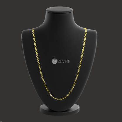 Elegant Twist Link Gold Plated Imitation Chain for Women (24 Inch) - Zevrik