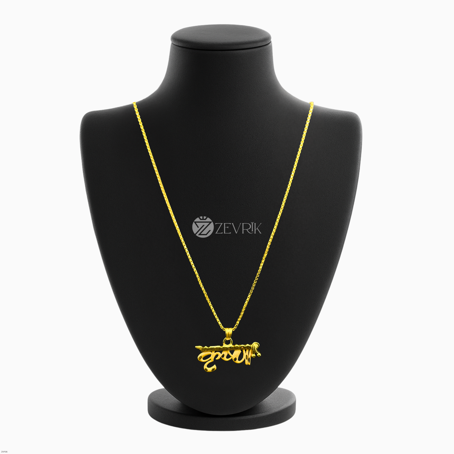 Gold Plated Krishna Pendant Chain for Men & Women (24 Inch) - Zevrik