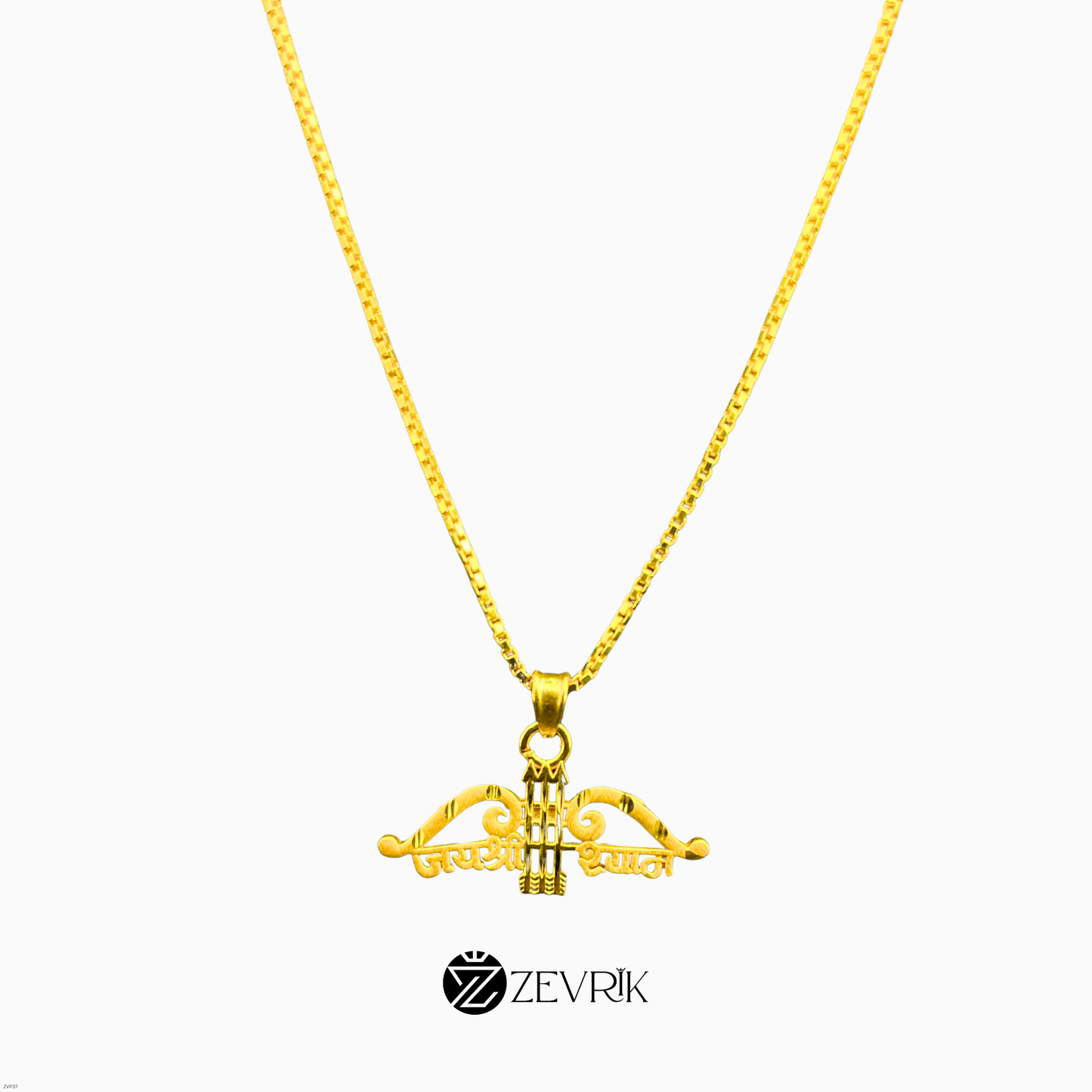 Gold Plated Shree Shyam Pendant Chain for Men & Women (24 Inch) - Zevrik