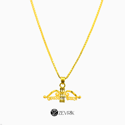 Gold Plated Shree Shyam Pendant Chain for Men & Women (24 Inch) - Zevrik