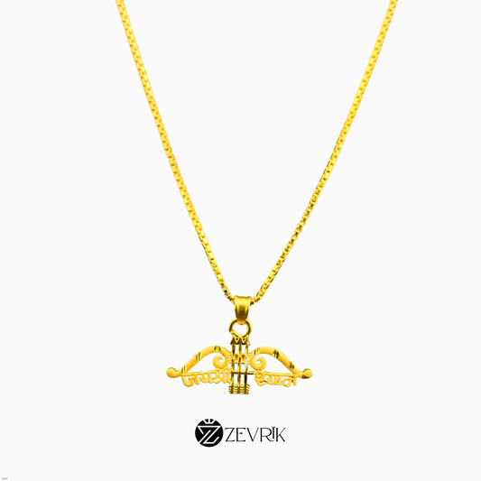 Gold Plated Shree Shyam Pendant Chain for Men & Women (24 Inch) - Zevrik
