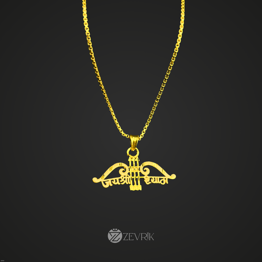 Gold Plated Shree Shyam Pendant Chain for Men & Women (24 Inch) - Zevrik