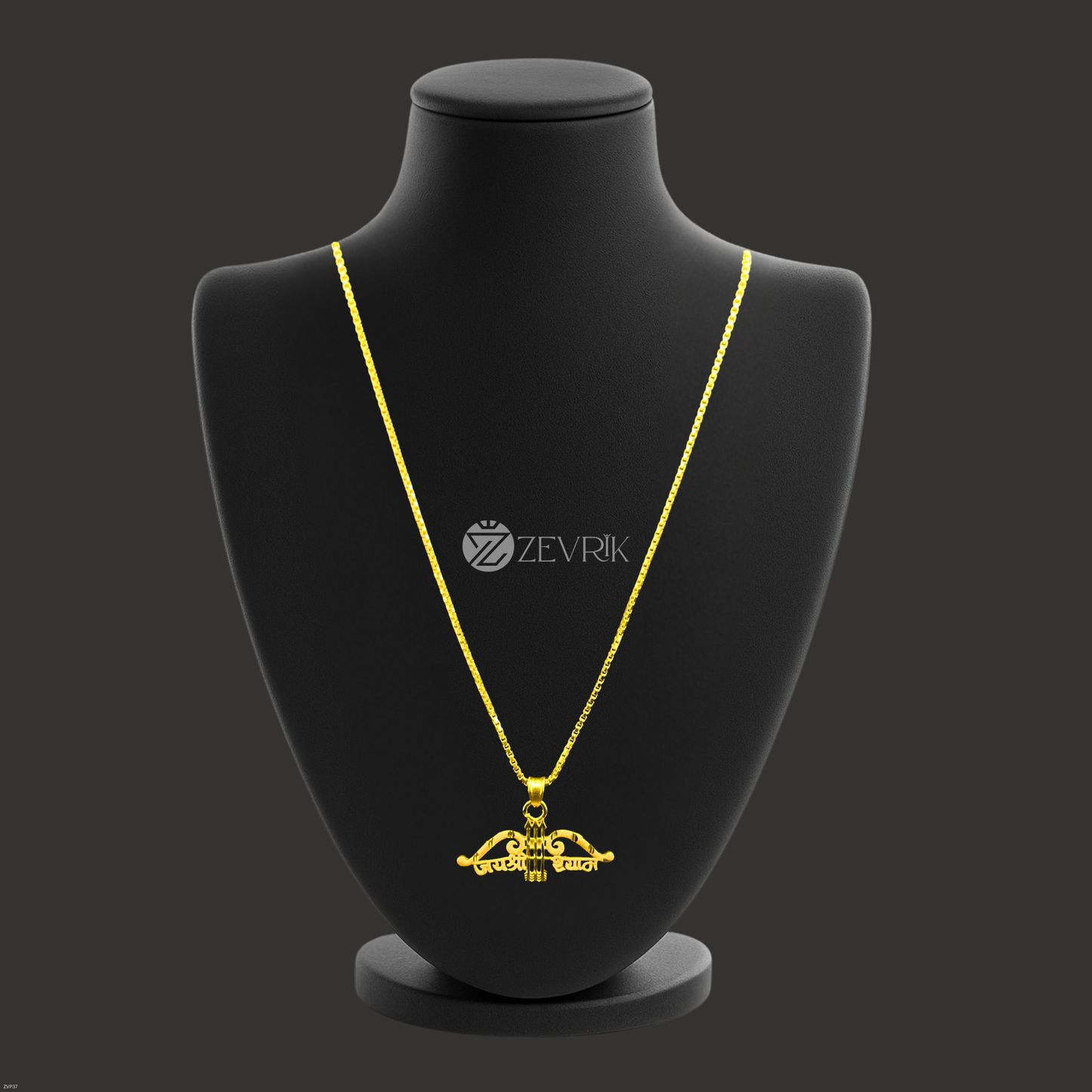Gold Plated Shree Shyam Pendant Chain for Men & Women (24 Inch) - Zevrik