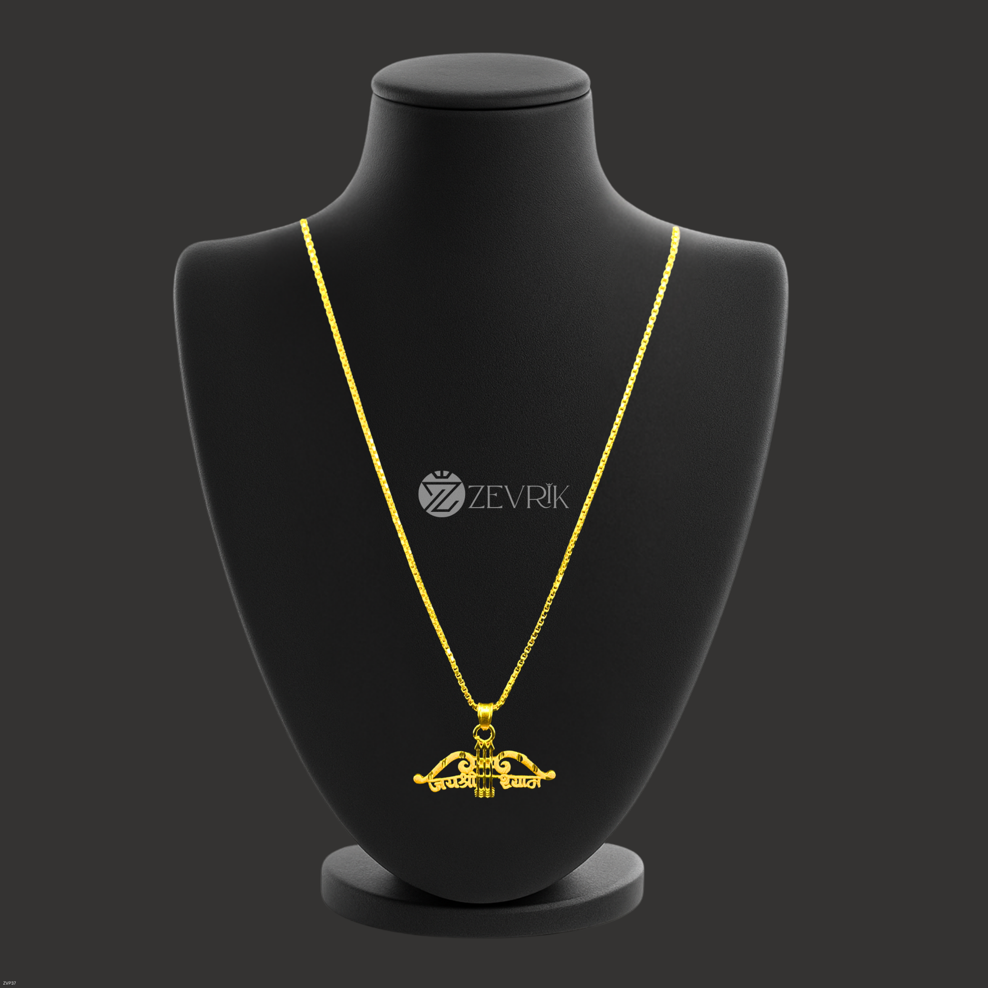Gold Plated Shree Shyam Pendant Chain for Men & Women (24 Inch) - Zevrik