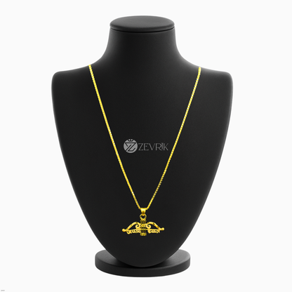 Gold Plated Shree Shyam Pendant Chain for Men & Women (24 Inch) - Zevrik