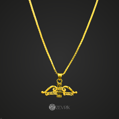 Gold Plated Shree Shyam Pendant Chain for Men & Women (24 Inch) - Zevrik