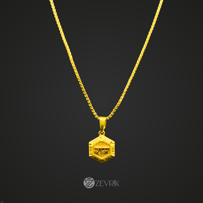 Shree Ram Gold Plated Pendant with Chain for Men & Women (24 Inch) - Zevrik