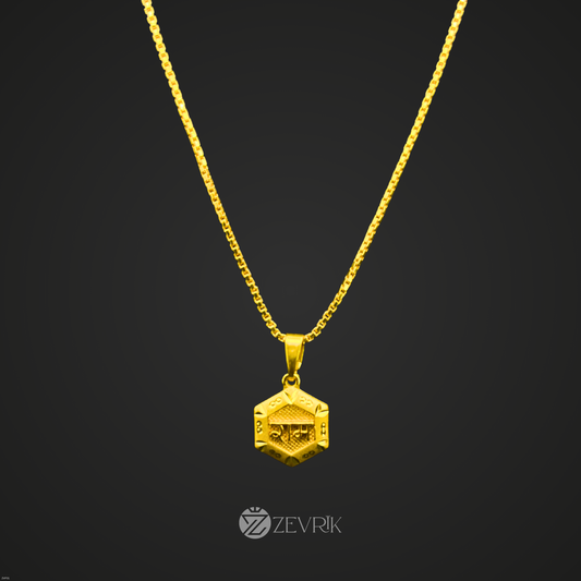 Shree Ram Gold Plated Pendant with Chain for Men & Women (24 Inch) - Zevrik