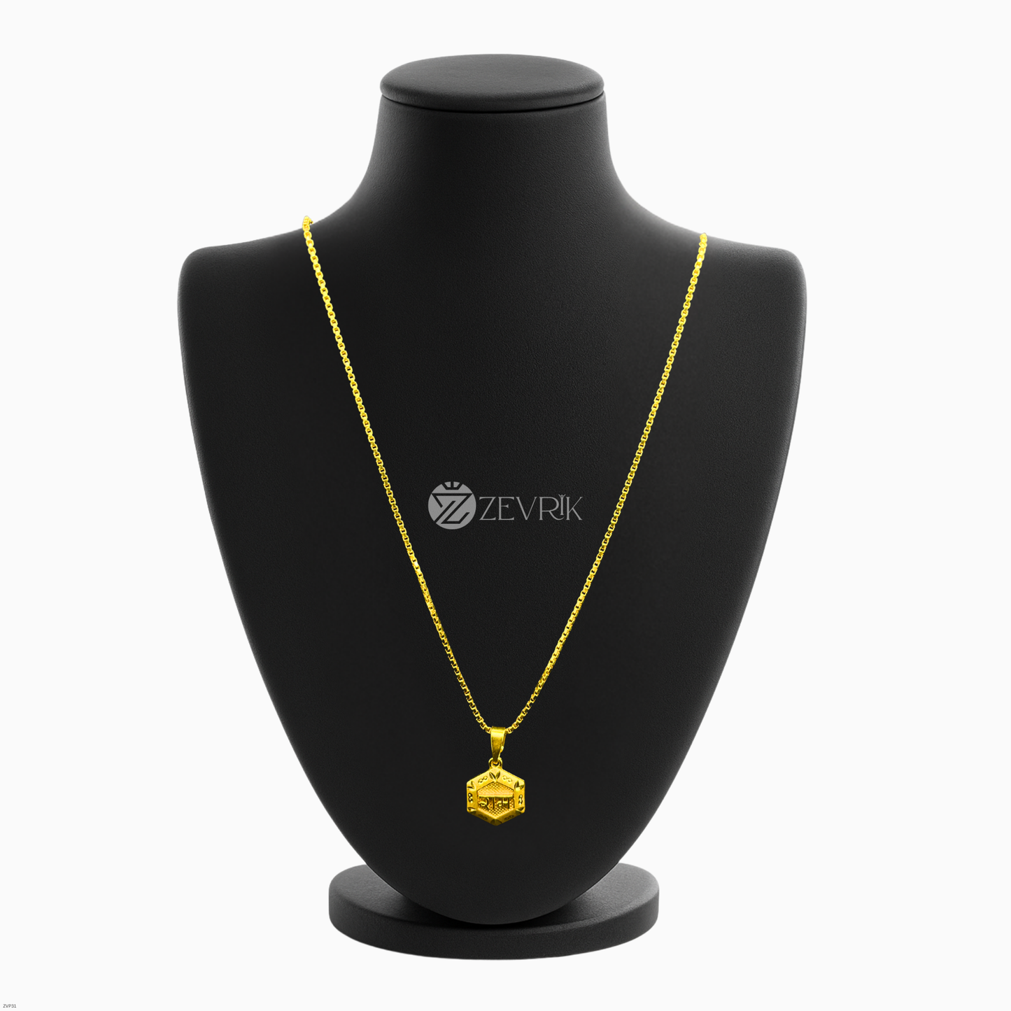 Shree Ram Gold Plated Pendant with Chain for Men & Women (24 Inch) - Zevrik