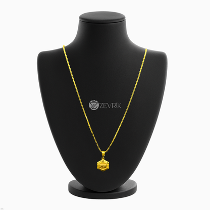 Shree Ram Gold Plated Pendant with Chain for Men & Women (24 Inch) - Zevrik