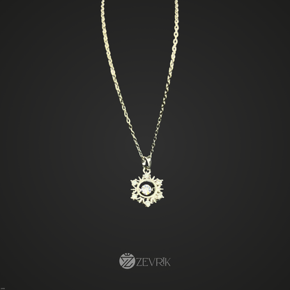 Silver Plated Sunburst Pendant Chain Necklace for Women - Zevrik