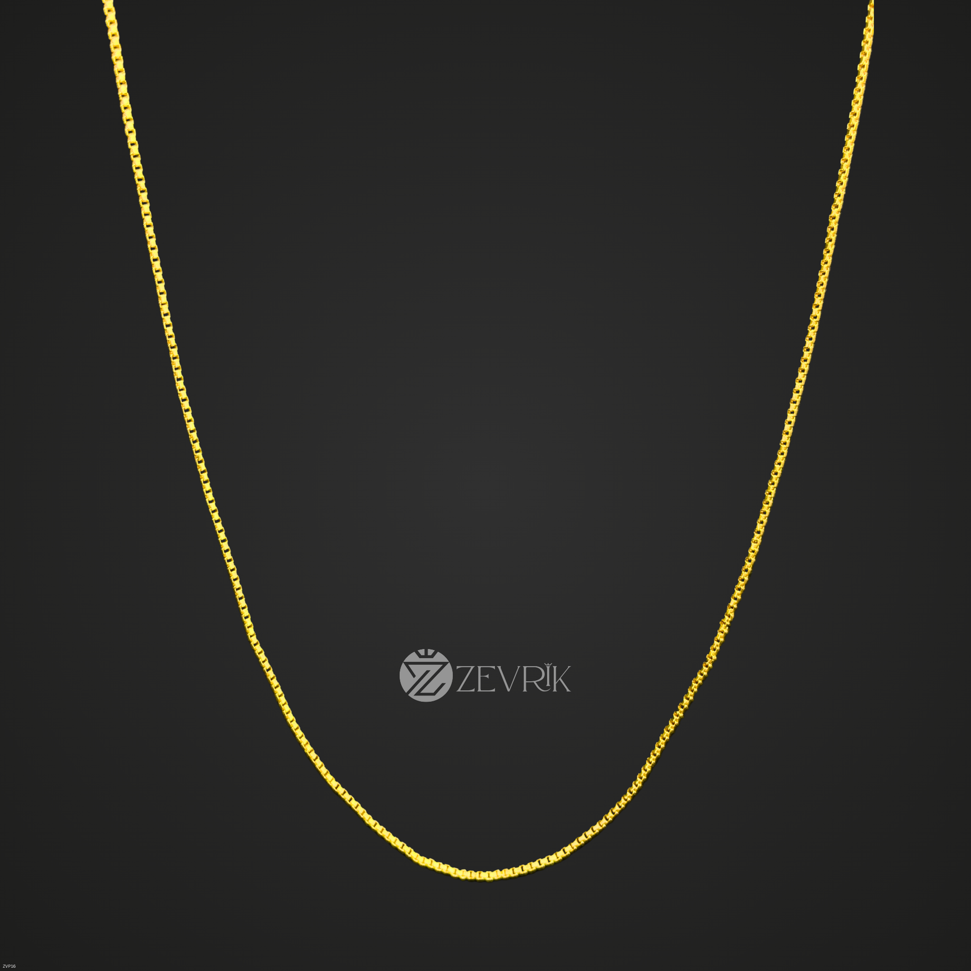 Sleek Box Link Gold Plated Imitation Chain for Women (24 Inch) - Zevrik