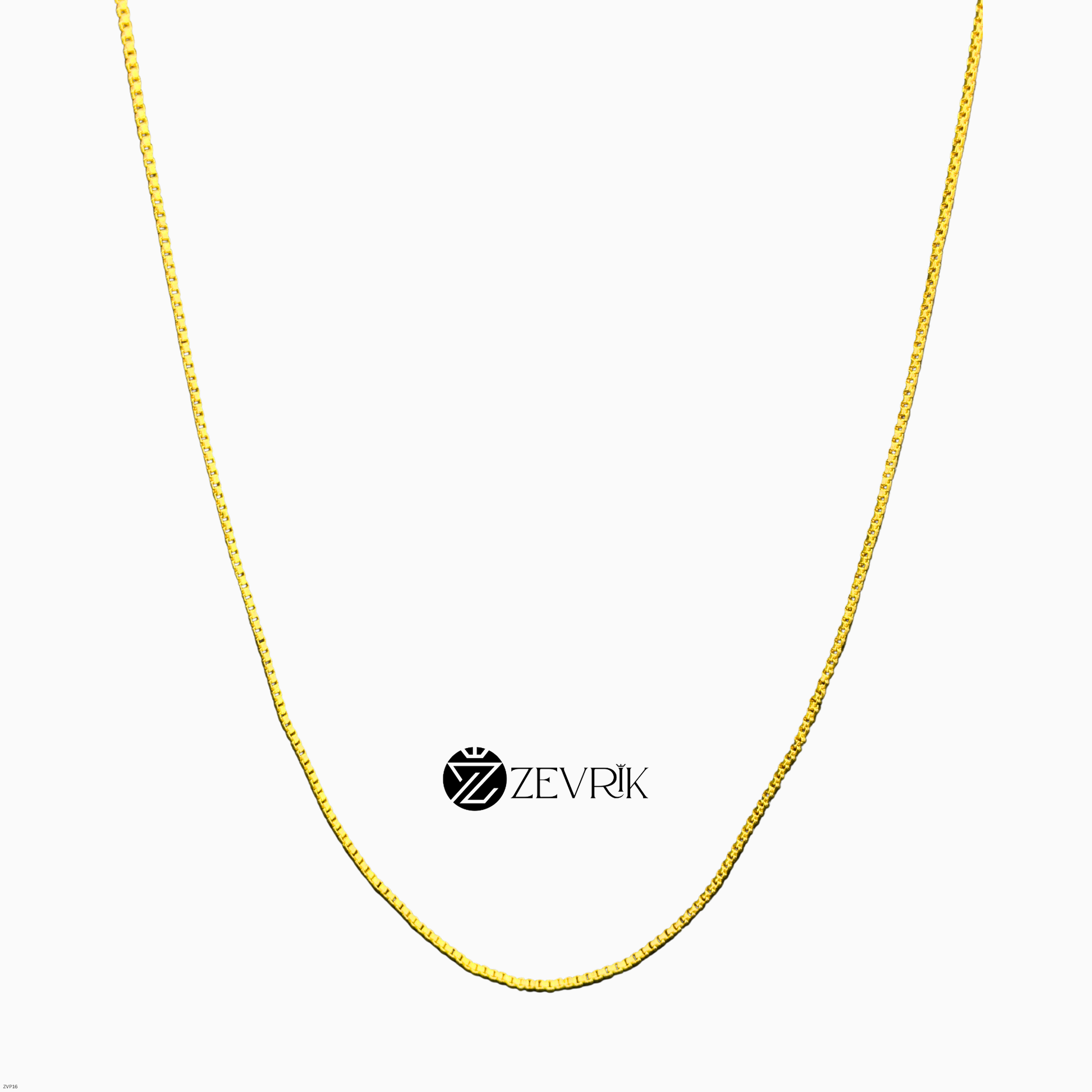 Sleek Box Link Gold Plated Imitation Chain for Women (24 Inch) - Zevrik