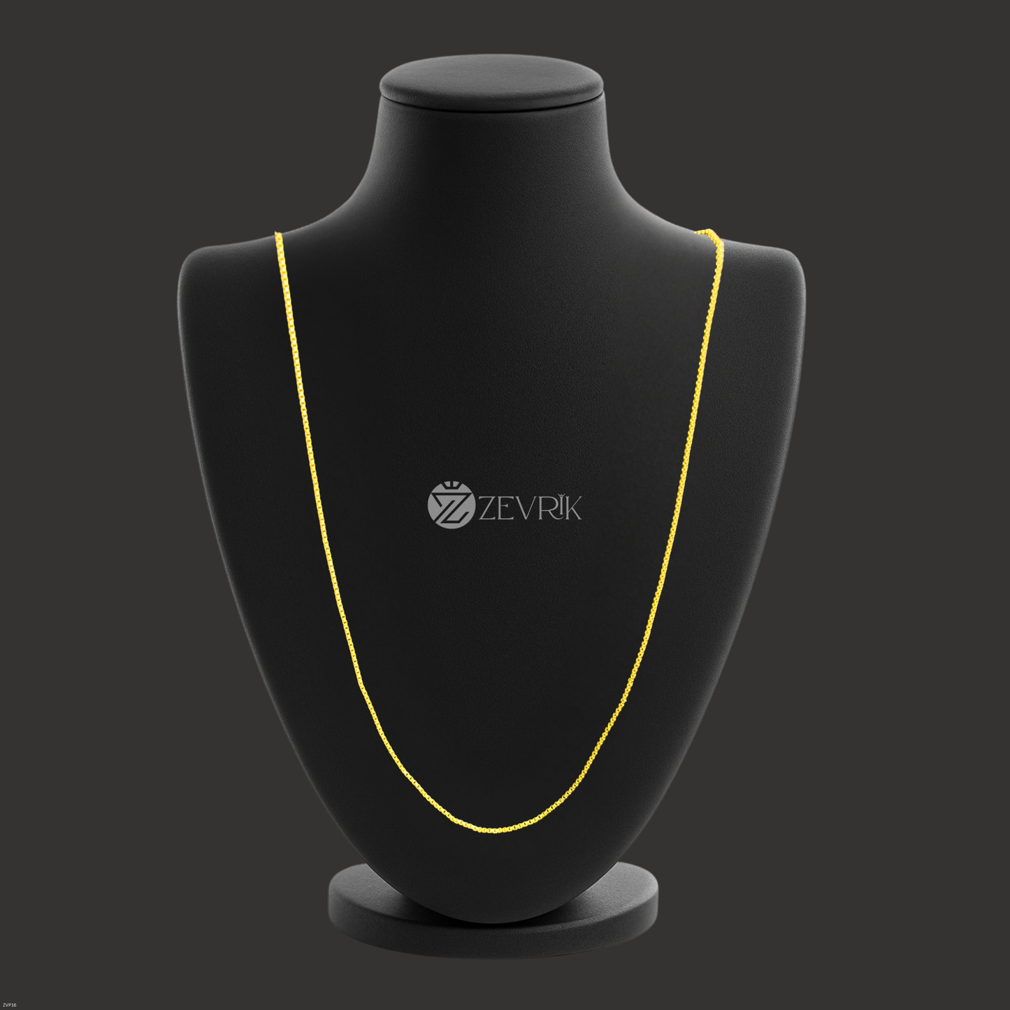 Sleek Box Link Gold Plated Imitation Chain for Women (24 Inch) - Zevrik