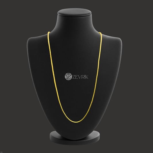 Sleek Gold Plated Imitation Chain for Men & Women (24 Inch) - Zevrik