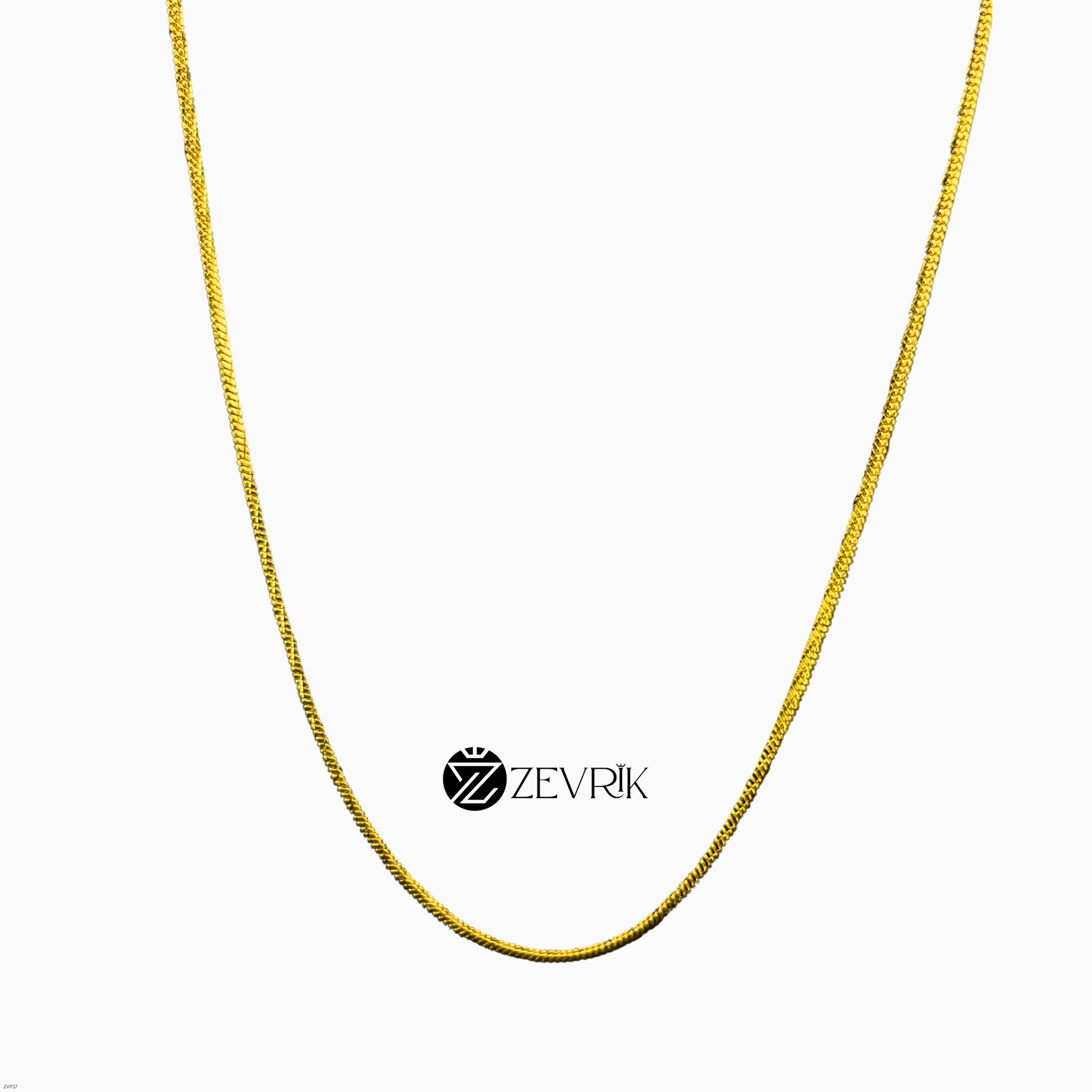 Smooth Snake Gold Plated Unisex Imitation Chain (30 Inch) - Zevrik