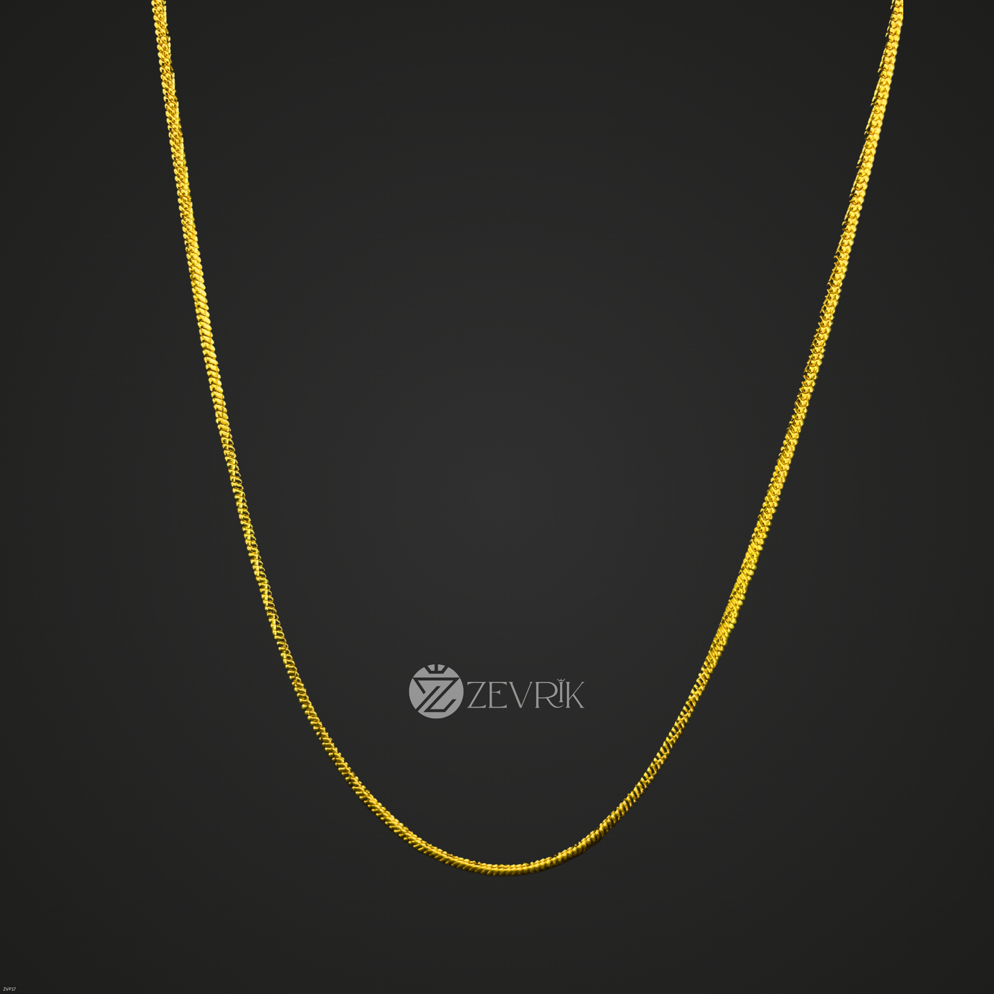 Smooth Snake Gold Plated Unisex Imitation Chain (30 Inch) - Zevrik