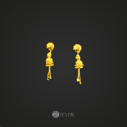 Traditional Gold Plated Jhumka Earrings for Women - Zevrik