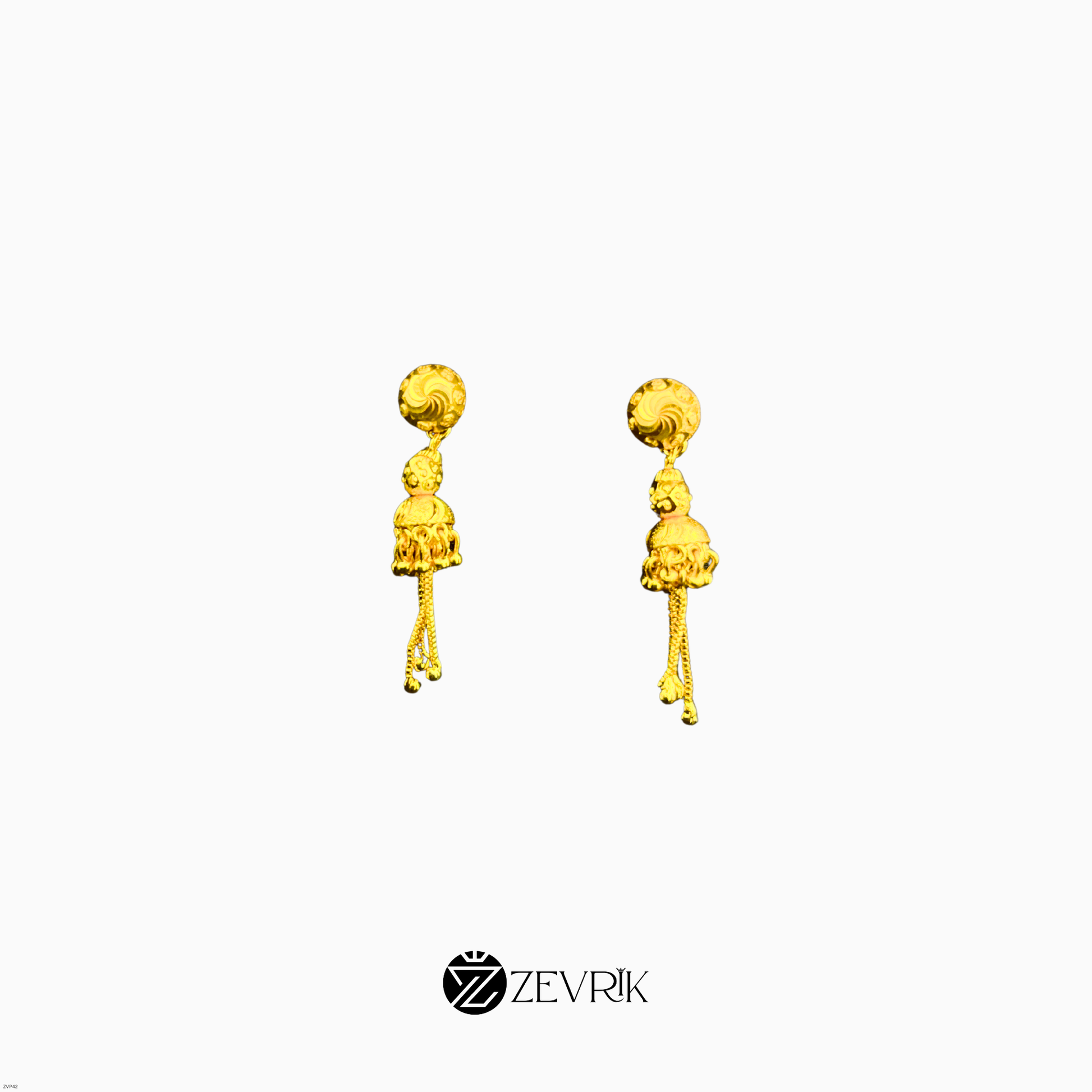 Traditional Gold Plated Jhumka Earrings for Women - Zevrik