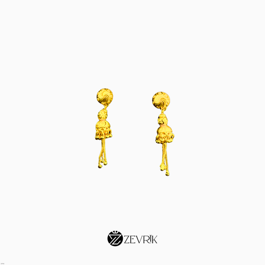 Traditional Gold Plated Jhumka Earrings for Women - Zevrik