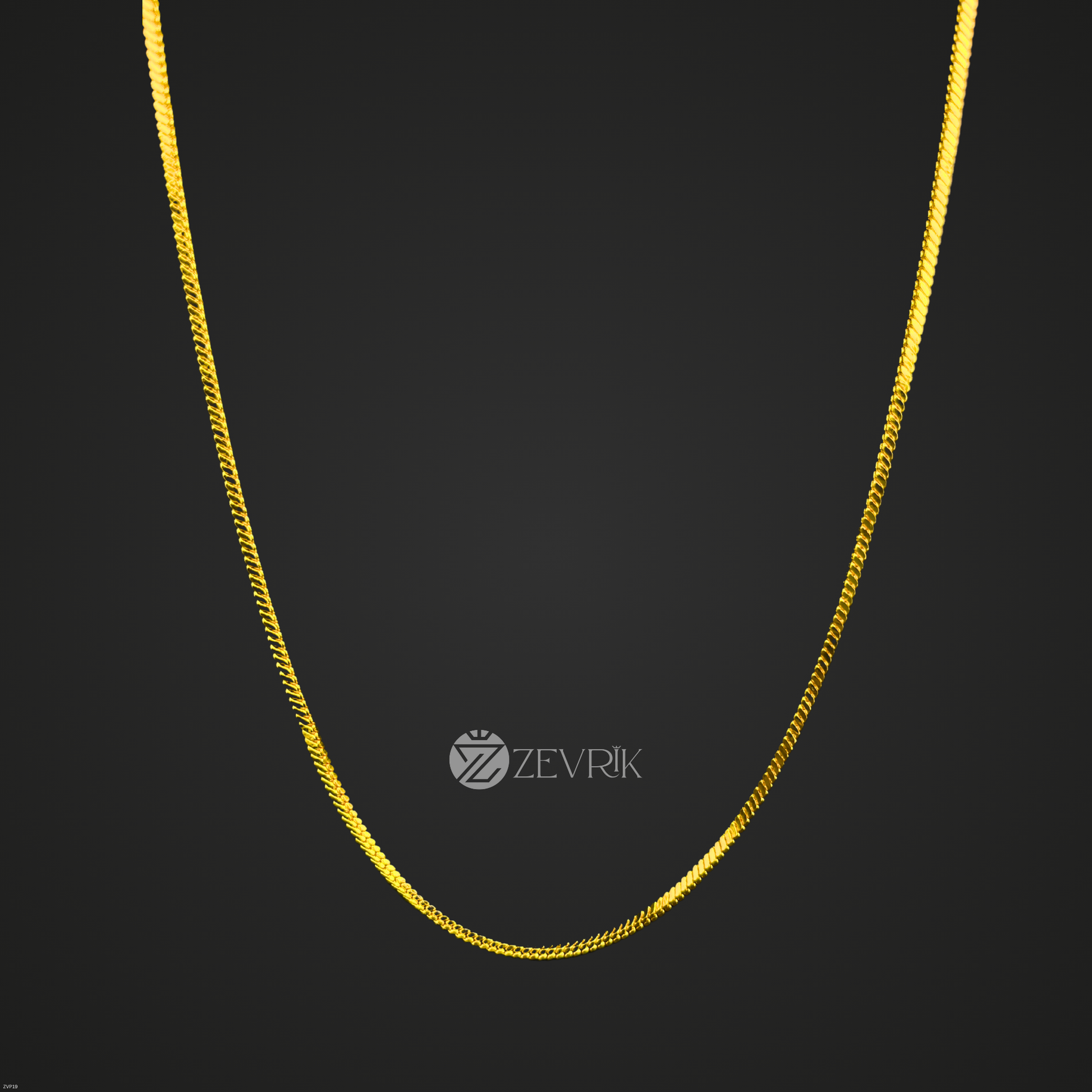 Unisex Classic Gold Plated Box Chain for Men & Women (30 Inch) - Zevrik