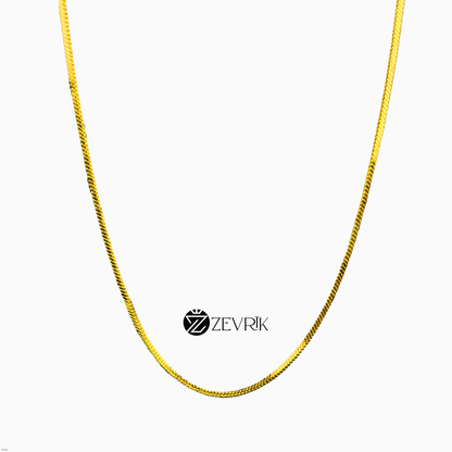 Unisex Classic Gold Plated Box Chain for Men & Women (30 Inch) - Zevrik