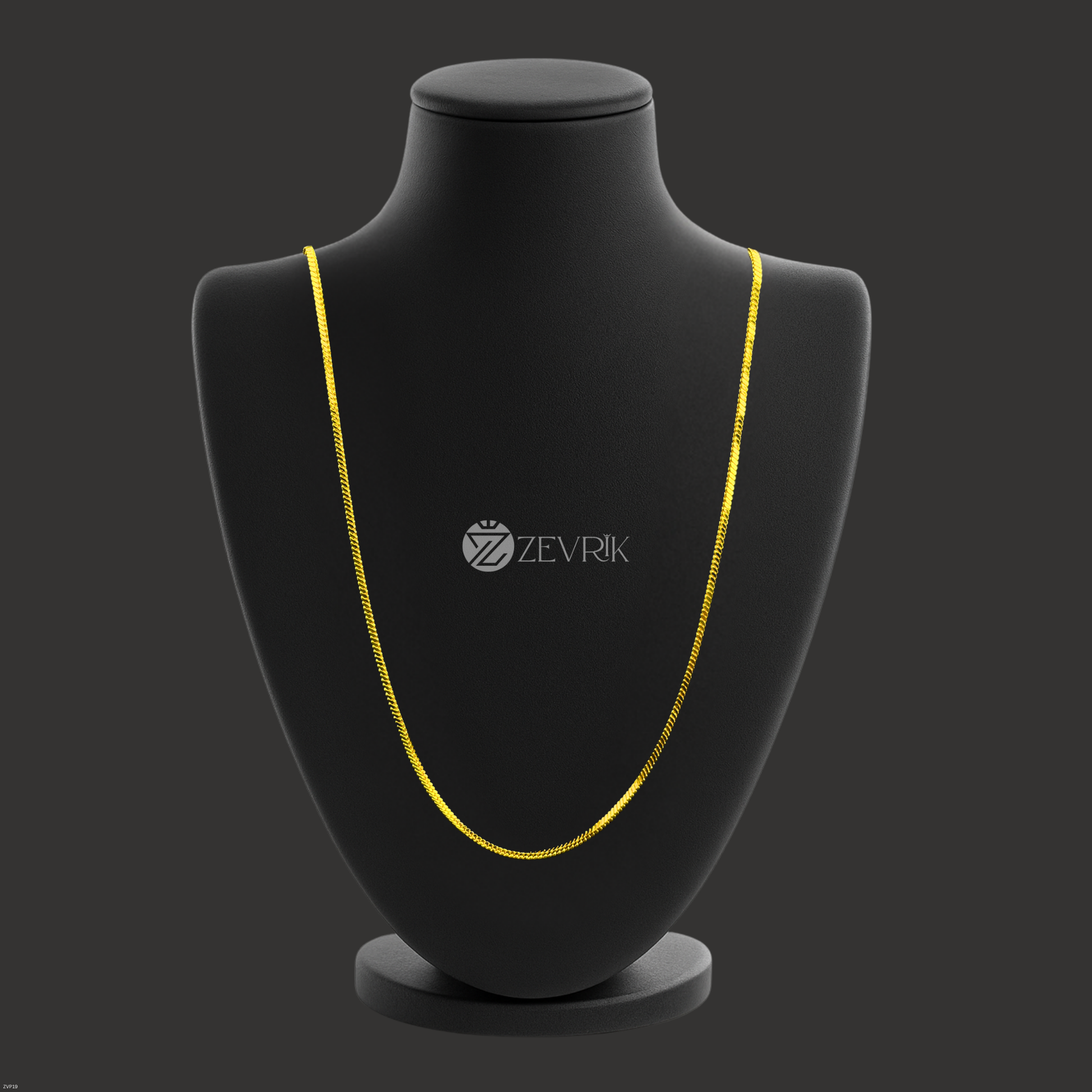 Unisex Classic Gold Plated Box Chain for Men & Women (30 Inch) - Zevrik