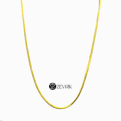 Unisex Sleek Gold Plated Rope Chain for Men & Women (24 Inch) - Zevrik